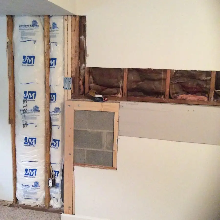Wall insulation replacement during Structural Drying in Woodbridge